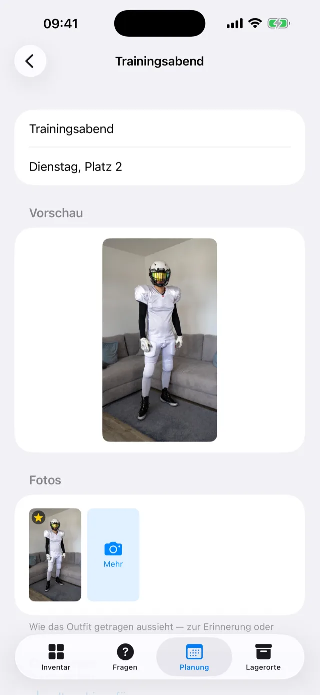 Ein Outfit aus mehreren Stücken mit Körperzonen